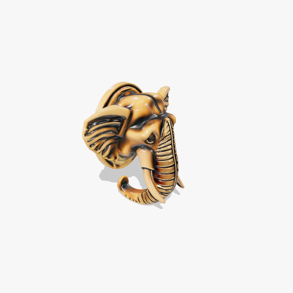 Elephant Head Door Handle Sculpture model pack